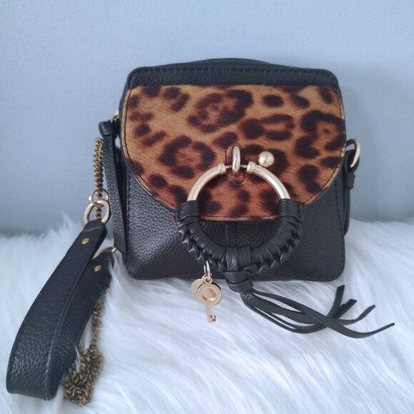 See By Chloe Joan leopard crossbody chain mini bag EUC - Picture 7 of 11